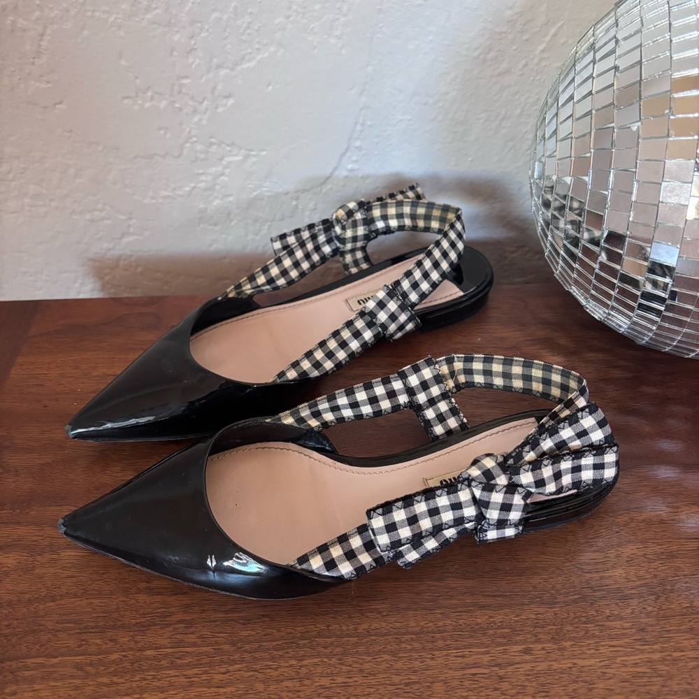 Black and White Checkered Flats